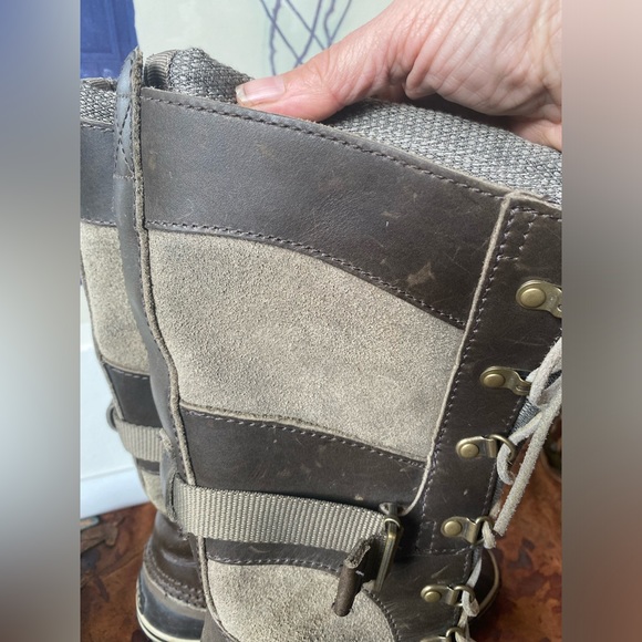 SOREL Carly Conquest I leather duck  boots waterproof size 7 - Picture 8 of 14